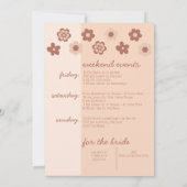 秋テラコッタバチェロレッテスコッツデール 招待状 (裏面)