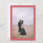 秋テラコッタフローラ水の色の写真結婚の 招待状 (裏面)