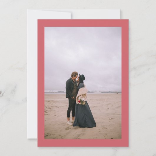 秋テラコッタフローラ水の色の写真結婚の 招待状 (裏面)