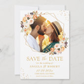 秋テラコッタフローラ金ゴールド幾何学写真 セーブザデート (正面)