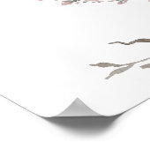 秋テラコッタブルグンディ自然ウェルカムサイン ポスター (角)