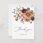 秋テラコッタブルゴーニュフローラサンキューカード サンキューカード (正面)