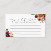 秋テラコッタブルゴーニュフローラデイトナイトアイディア エンクロージャーカード (正面)