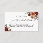 秋テラコッタブルゴーニュフローラブライダルレシピ エンクロージャーカード (正面)