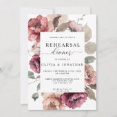 秋テラコッタブルゴーニュフローラリハーサルディナー 招待状 (正面)