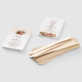 秋テラコッタブルゴーニュフローラ結婚式 プログラム ハンドファン (組立なし)