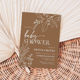 秋テラコッタベビーシャワー 招待状