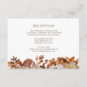 秋テラコッタボタニカルウェディングレセプション エンクロージャーカード (正面)