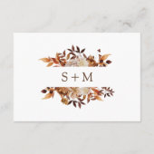 秋テラコッタボタニカルウェディングレセプション エンクロージャーカード (裏面)