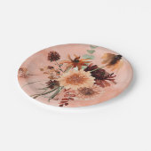秋テラコッタボホフローラブーケ紙プレート ペーパープレート (アングル)