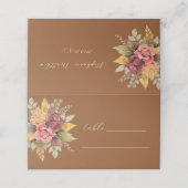 秋テラコッタボホ素朴フローラ結婚ズ プレイスカード (外部開封)