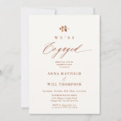 秋テラコッタモダンシンプル婚約写真 招待状 (正面)