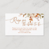 秋テラコッタレシピが花嫁になる エンクロージャーカード (正面)