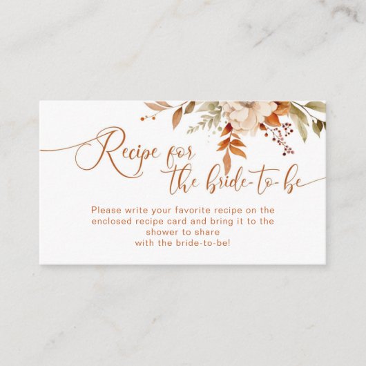 秋テラコッタレシピが花嫁になる エンクロージャーカード (正面)