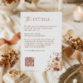 秋テラコッタ結婚の詳細QRコード エンクロージャーカード