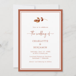 秋テラコッタ結婚ス 招待状