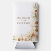 秋テラコッタ結婚フローラのクーラーボックスの好意 スリム缶クーラー (裏面)