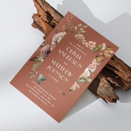 秋テラコッタ結婚フローラのQRコード詳細 招待状