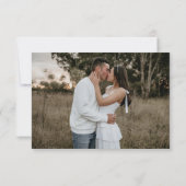 秋テラコッタ結婚写真のサンキューカード サンキューカード (裏面)