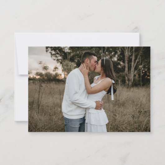 秋テラコッタ結婚写真のサンキューカード サンキューカード (裏面)