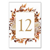 秋テラコッタ葉ボタンシャル結婚ズ テーブルナンバー (裏面)