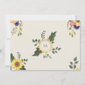 秋テラコッタ金ゴールド結婚フローラ セーブザデート (裏面)