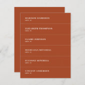 秋テラス結婚コッタプレイスネームカードDIY 招待状 (正面/裏面)