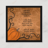 秋テーマの渦巻きノベルティ スクエア名刺 (裏面)