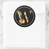 秋テーマオレンジカボチャ付きモノグラムW ラウンドシール (バッグ)