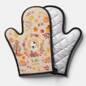 秋テーマオーブンのミットレックスとテリア 鍋つかみ (正面/裏面)