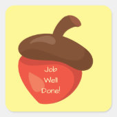 秋テーマジョブよくやったコーン スクエアシール (正面)