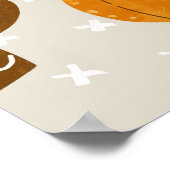 秋テーマ継ぎ目タイル模様 ポスター (角)