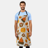 秋テーマ継ぎ目無し型瓦 エプロン (着用した状態)