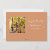 秋テーマ | Happy Thanksgiving家族の写真 シーズンカード (裏面)