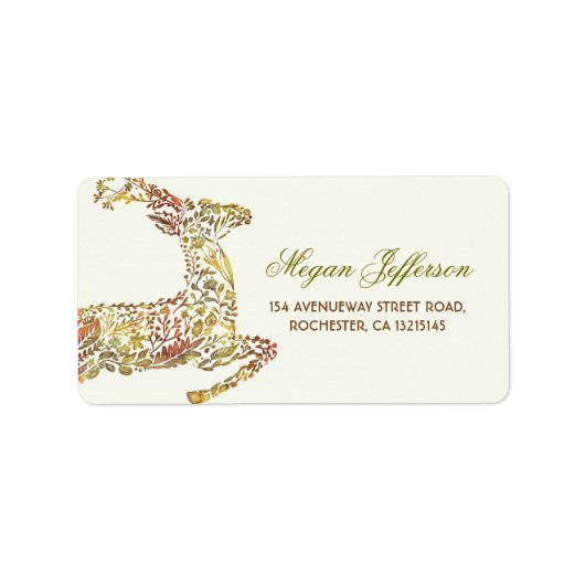 秋ディアウッドラ結婚ンド住所 シール (正面)