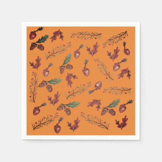 秋ディナーナプキンズ スタンダードカクテルナプキン (正面)