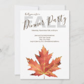 秋ディナーパーティの招待状 招待状 (正面)