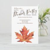 秋ディナーパーティの招待状 招待状 (スタンド正面)