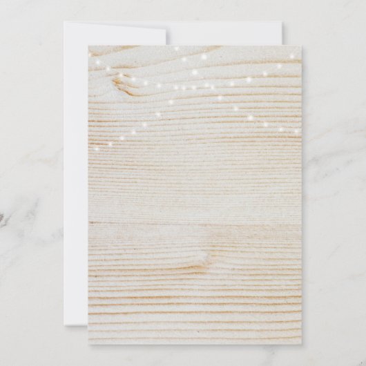 秋ディナーパーティーストリングライトウッド 招待状 (裏面)