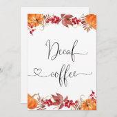 秋デカフのコーヒーカード 招待状 (正面/裏面)