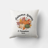 秋デコルとカボチャと紅葉 クッション (裏面)