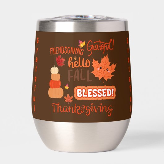 秋デコールカボンプキンサンクスギオンブラウン | (正面)