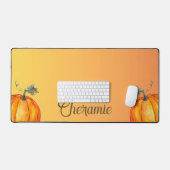 秋デコールパンプキパーソナライズされたンス デスクマット (キーボード&マウス)