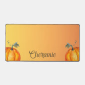 秋デコールパンプキパーソナライズされたンス デスクマット (正面)