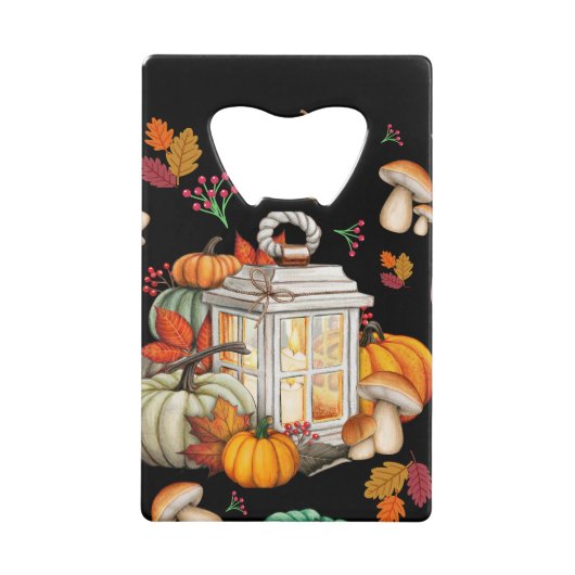 秋デザインクレジットカードボトルオープナー クレジットカード栓抜き (正面)