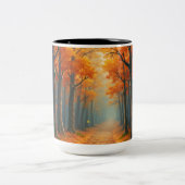 秋デザインマグ ツートーンマグカップ (中央)