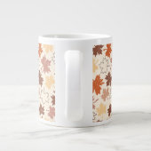 秋デザイン秋の自然葉 ジャンボコーヒーマグカップ (裏面)