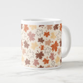 秋デザイン秋の自然葉 ジャンボコーヒーマグカップ (正面右)