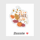 秋デザイン シール (シート)
