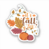 秋デザイン シール (正面)